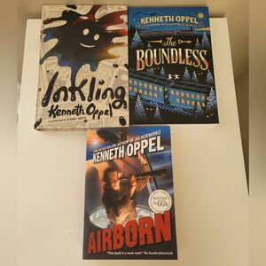 𝅺Kenneth Oppel Book Set Airborn Inkling Boundless Signed By Author #484